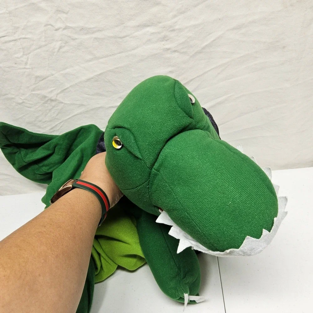 Spirit Halloween Ride-In Dinosaur Costume Kids One Size Green Plush Dino